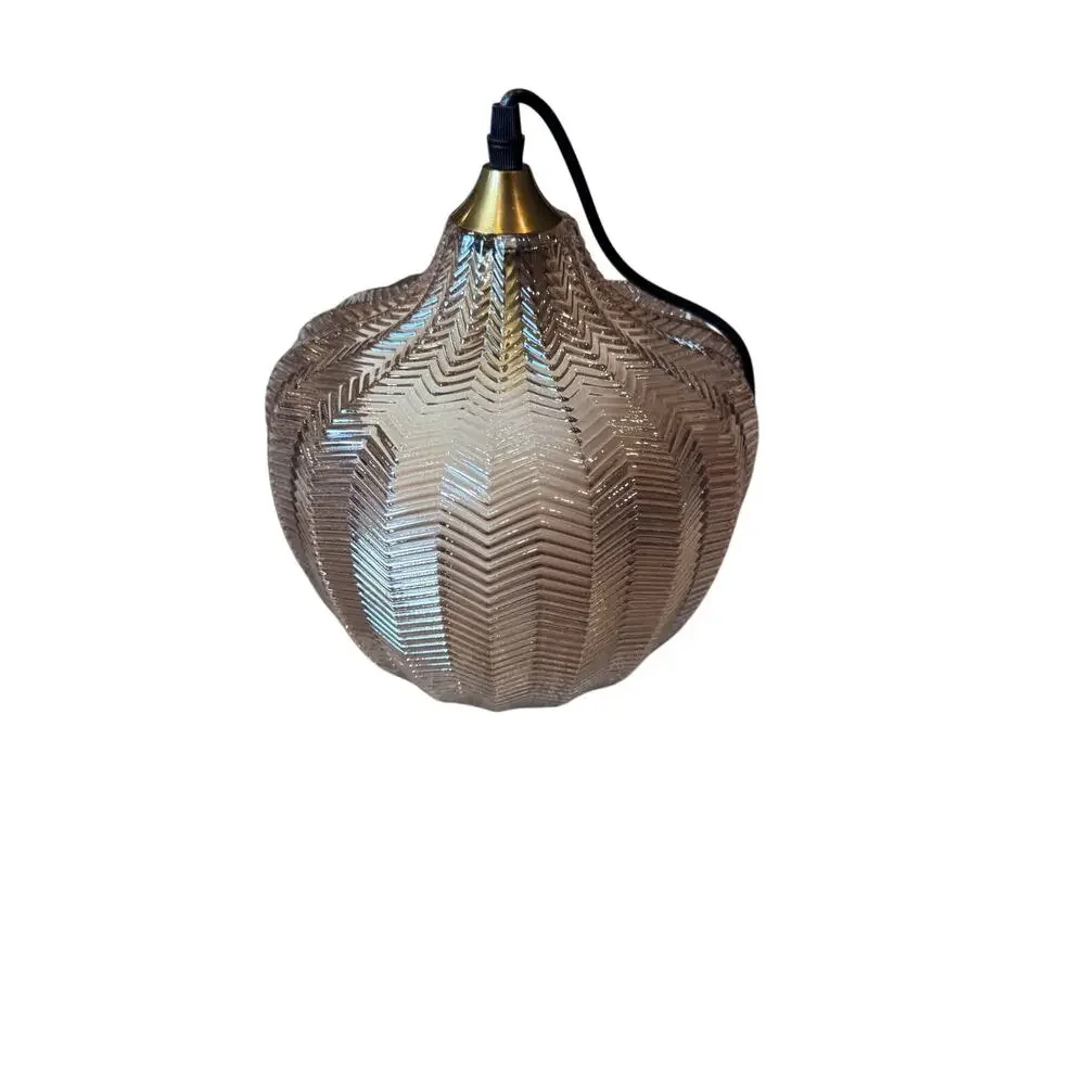 Modern Gold Glass Pendant Light Fixture Farmhouse Hanging Lamp